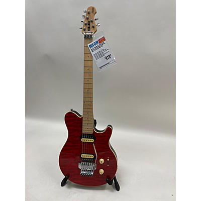 Sterling by Music Man Used Sterling By Music Man SUB AX4 FLOYD ROSE TRANS RED QUILT TOP Solid Body Electric Guitar