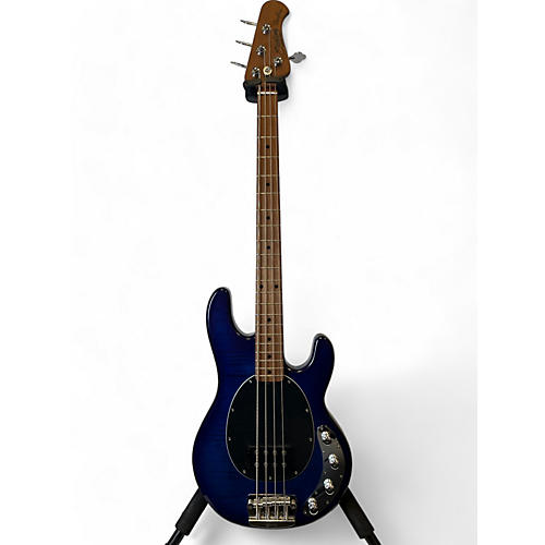 Sterling by Music Man Used Sterling By Music Man Sting Ray 4 Electric Bass Guitar Blue Burst