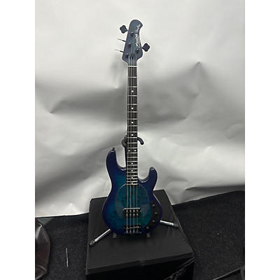 Sterling by Music Man Used Sterling By Music Man Stingray 34PB Blue Electric Bass Guitar