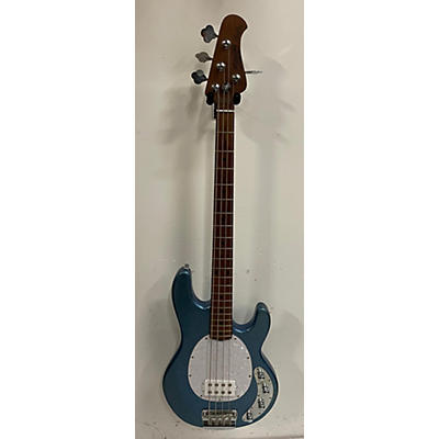 Sterling by Music Man Used Sterling By Music Man Stingray Blue Sparkle Electric Bass Guitar