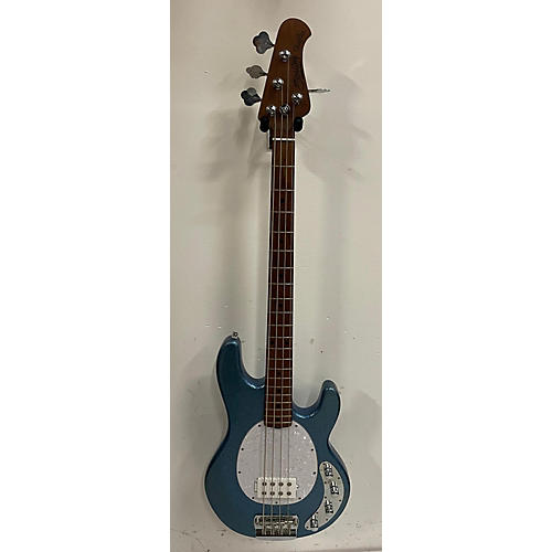 Sterling by Music Man Used Sterling By Music Man Stingray Blue Sparkle Electric Bass Guitar Blue Sparkle