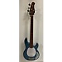 Used Sterling by Music Man Used Sterling By Music Man Stingray Blue Sparkle Electric Bass Guitar Blue Sparkle