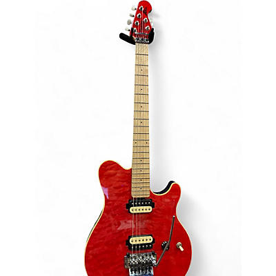 Used Sterling by Music Man AX40 Trans Red Solid Body Electric Guitar