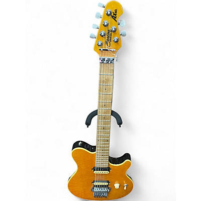 Used Sterling by Music Man AX40 YELLOW Solid Body Electric Guitar