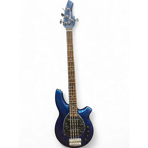 Used Sterling by Music Man Bongo Blue Electric Bass Guitar Blue