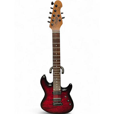 Used Sterling by Music Man CUTLASS JASON RICHARDSON SIGNATURE RED TRANS BURST Solid Body Electric Guitar