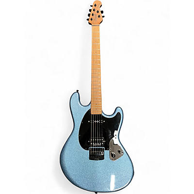 Used Sterling by Music Man Fluff Signature StingRay Blue Solid Body Electric Guitar