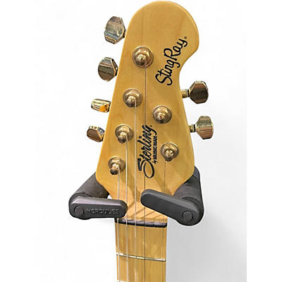 Used Sterling by Music Man JARED DINES SIGNATURE STINGRAY Black and Gold Solid Body Electric Guitar