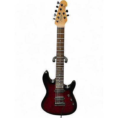 Used Sterling by Music Man JASON RICHARDSON 7 STRING RED BURL Solid Body Electric Guitar