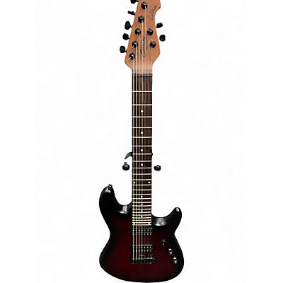Used Sterling by Music Man JASON RICHARDSON CUTLASS 7-STRING Crimson Red Burst Solid Body Electric Guitar