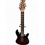 Used Sterling by Music Man JASON RICHARDSON CUTLASS 7-STRING Crimson Red Burst Solid Body Electric Guitar Crimson Red Burst