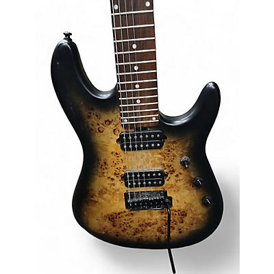 Used Sterling by Music Man JASON RICHARDSON CUTLASS 7 STRING POLAR BURL Solid Body Electric Guitar