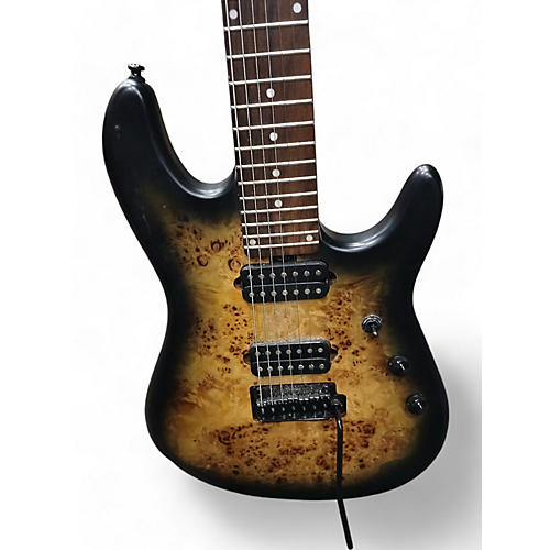 Used Sterling by Music Man JASON RICHARDSON CUTLASS 7 STRING POLAR BURL Solid Body Electric Guitar POLAR BURL