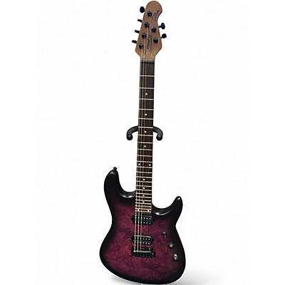 Used Sterling by Music Man JASON RICHARDSON CUTLESS Red Solid Body Electric Guitar