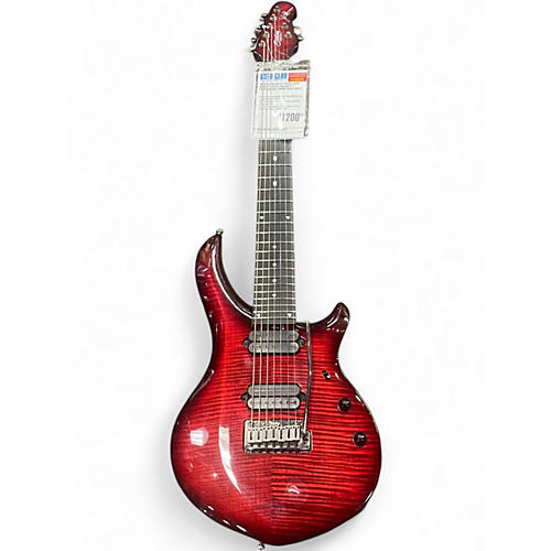 Used Sterling by Music Man JOHN PETRUCCI MAJESTY 7 Crimson Red Trans Solid Body Electric Guitar Crimson Red Trans