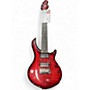 Used Sterling by Music Man JOHN PETRUCCI MAJESTY 7 Crimson Red Trans Solid Body Electric Guitar Crimson Red Trans