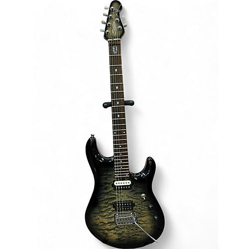 Used Sterling by Music Man JP100 QUILTED Trans Black Solid Body Electric Guitar Trans Black