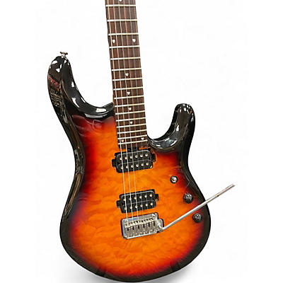 Used Sterling by Music Man JP100 Sunburst quilted maple Solid Body Electric Guitar