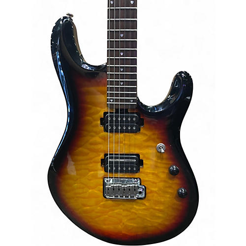 Used Sterling by Music Man JP100D QUILT TOP 2 Color Sunburst Solid Body Electric Guitar 2 Color Sunburst