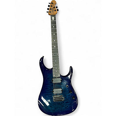 Used Sterling by Music Man JP150 DiMarzio Cerulean Blue Solid Body Electric Guitar