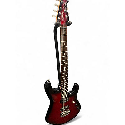 Used Sterling by Music Man JP150 Red Burst Solid Body Electric Guitar