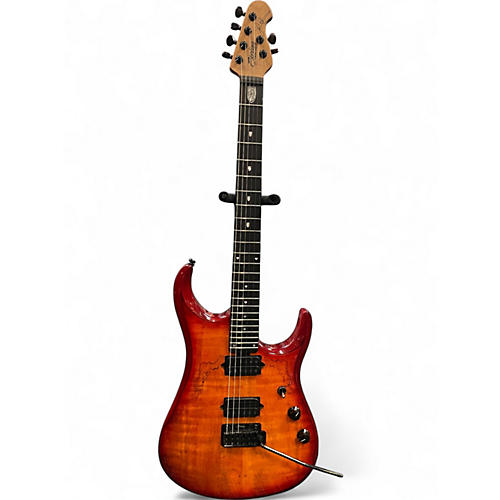 Used Sterling by Music Man JP150D John Petrucci Signature DiMarzio Blood Orange Burst Solid Body Electric Guitar Blood Orange Burst