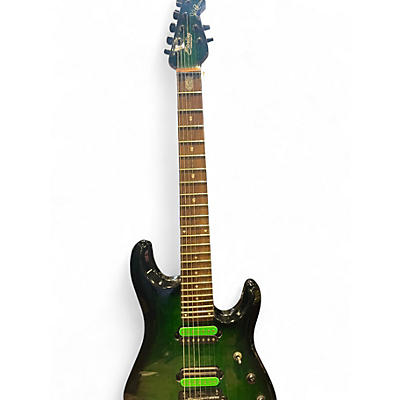 Used Sterling by Music Man JP70 John Petrucci Signature Trans Green Burst Solid Body Electric Guitar