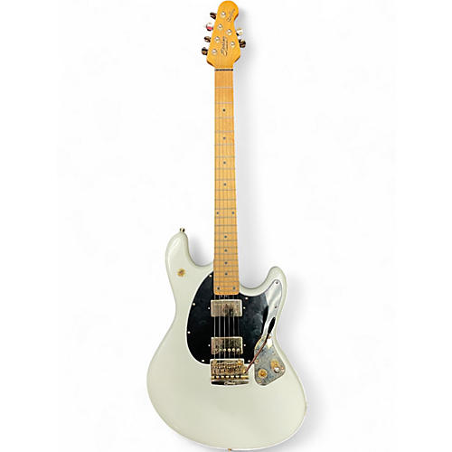 Used Sterling by Music Man Jared Dines Signature Stingray White Solid Body Electric Guitar White