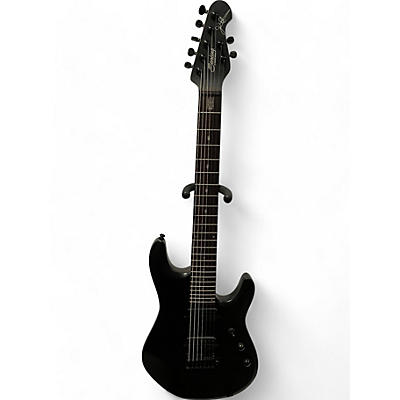 Used Sterling by Music Man John Petrucci JP157 7 String Black Solid Body Electric Guitar