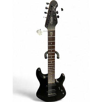 Used Sterling by Music Man John Petrucci JP157 7 String Black Solid Body Electric Guitar