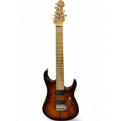 Used Sterling by Music Man John Petrucci JP157 7 String Blood Orange Burst Solid Body Electric Guitar Blood Orange Burst