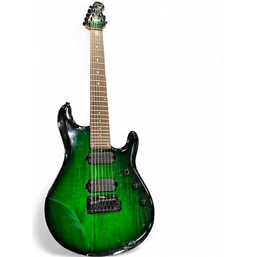 Used Sterling by Music Man John Petrucci JP157 7 String Emerald Green Solid Body Electric Guitar Emerald Green