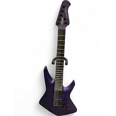 Used Sterling by Music Man Kaizen 7 string Firemist Purple Satin Solid Body Electric Guitar
