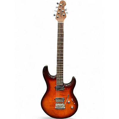 Used Sterling by Music Man Luke Flame maple hazel burst Solid Body Electric Guitar