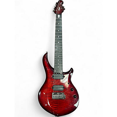 Used Sterling by Music Man MAJESTY Trans Red Solid Body Electric Guitar
