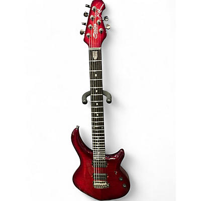 Used Sterling by Music Man Majesty Trans Red Solid Body Electric Guitar
