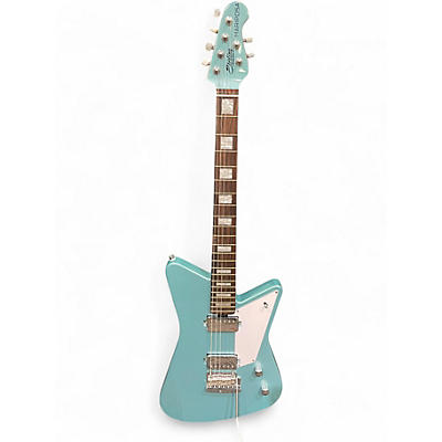 Used Sterling by Music Man Mariposa Metallic Aqua Marine Solid Body Electric Guitar