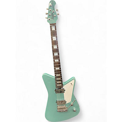 Used Sterling by Music Man Mariposa Metallic Teal Solid Body Electric Guitar