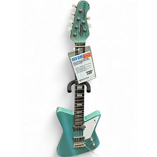 Used Sterling by Music Man Mariposa Turqoise Solid Body Electric Guitar Turqoise