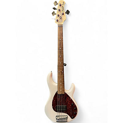 Sterling by Music Man Used Sterling by Music Man RAY35 Fretless transparent white blonde Electric Bass Guitar