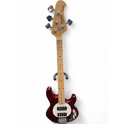 Used Sterling by Music Man RAY4HH Candy Apple Red Electric Bass Guitar