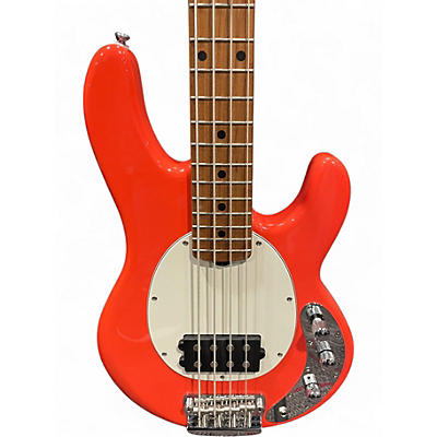 Used Sterling by Music Man Ray SS4 Fiesta Red Electric Bass Guitar