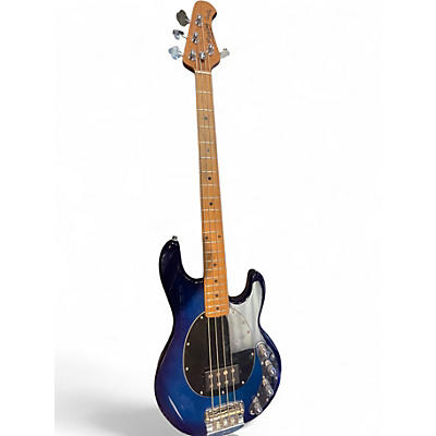 Used Sterling by Music Man Ray34 Blue Electric Bass Guitar