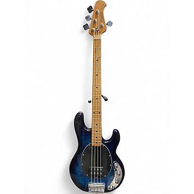 Used Sterling by Music Man Ray34 Blue Electric Bass Guitar