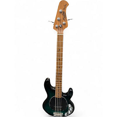 Used Sterling by Music Man Ray34 Green Burst Electric Bass Guitar