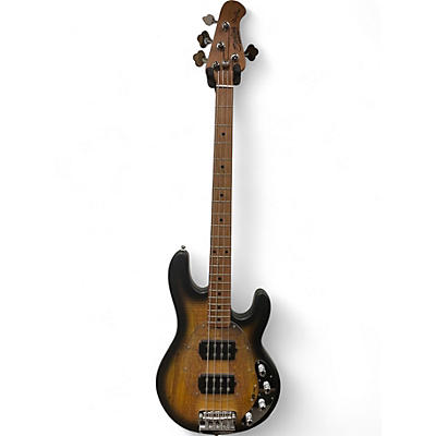 Used Sterling by Music Man Ray34 HH Spalted Top Sunburst Electric Bass Guitar