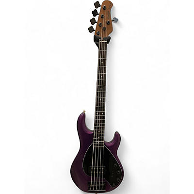 Sterling by Music Man Used Sterling by Music Man Ray35 5 String Purple Sparkle  Electric Bass Guitar