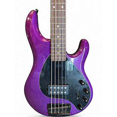 Used Sterling by Music Man Ray35 5 String purple sparkle Electric Bass Guitar