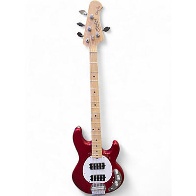 Used Sterling by Music Man Ray4 Candy Apple Red Electric Bass Guitar