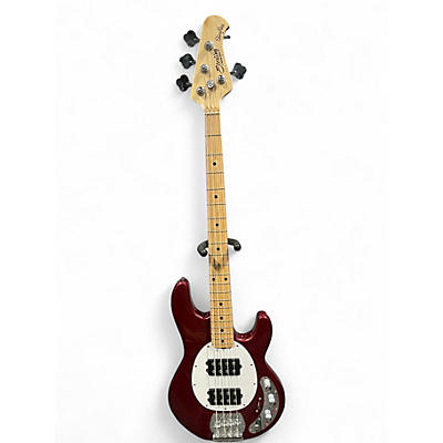 Used Sterling by Music Man Ray4 Metallic Red Electric Bass Guitar